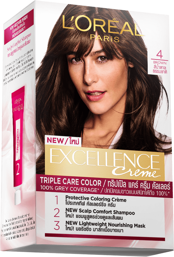 L Oreal Paris Excellence Cr me Triple Care Hair Color 4 Brown