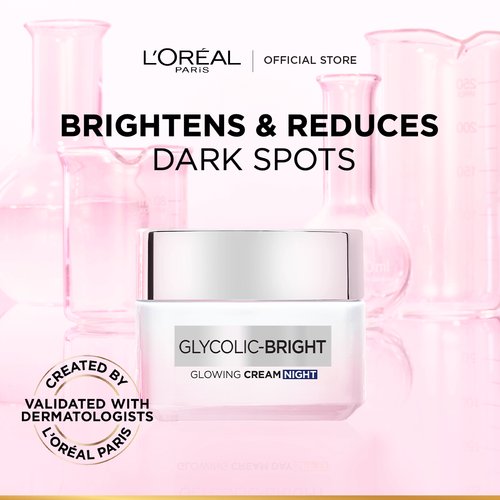 Loreal Paris Glycolic Glowing Night Cream 50ml Packshot 1
