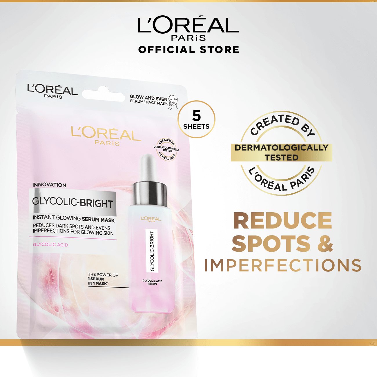 Loreal Paris Glyco Bright Instant Glowing Serum Mask X5 Packshot 1